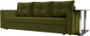 112481R Лига Диванов диван прямой Атланта Лайт со столом справа (Микровельвет/Зеленый)