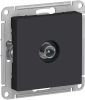 ATN001091 ТВ-розетка встраиваемая проходная (карбон) Systeme Electric AtlasDesign ATN001091