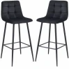 HSBI_BC101_black_2 Набор из 2 стульев барных Balance Fusion Hesby (Металл/Велюр, Черный) арт.HSBI_BC101_black_2