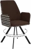 00-00076728 Стул DikLine 293 поворотный SB3/A2 шоколад, ножки черные арт.00-00076728