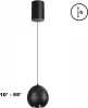 359342 Светильник подвесной Novotech Sfero 359342 черный LED 7W 3000K 760Лм 220V (на проводе, шар)