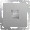 WL09-RJ-45 Розетка встраиваемая Ethernet RJ-45 Werkel, серебряный рифленый