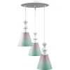 C-33-WM-M-00-WM-LMP-O-9 Люстра подвесная Lamp4you, 3 плафона, белый с розовым и бирюзовым