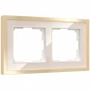 W0022851 Рамка на 2 поста Baguette (айвори/латунь) Werkel W0022851 (a060235)