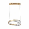 318311/D400 GD Подвесной светильник Arte Milano Venezia 318311/D400 GD (регулировка яркости, LED, 220V, хрусталь, пульт управления, на тросе, кольцо)