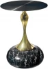 FR 1029 Кофейный столик Angel диам.40см x 55см, чёрный мрамор, металл Bradexhome арт.FR 1029