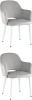 УТ000038665 Стул Stool Group Венера велюр серебристый ножки белые 2 шт