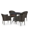 T707ANS/Y350-W53 4Pcs Brown Комплект плетеной мебели T707ANS/Y350-W53 4Pcs Brown Afina