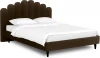 577055 Кровать Queen II Sharlotta L 1600 ОГОГО (арт.577055), (Ткань/Коричневый)