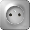 BLNRA000103 Розетка накладная без заземления (алюминий) Systeme Electric Blanca BLNRA000103