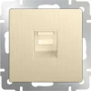 WL10-RJ-11 Розетка встраиваемая телефонная RJ-11 Werkel, шампань