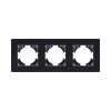 EA3BK Рамка 3-постовая черный Kollinger Eleganz Acryl EA3BK