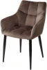 UDC9160BLV38 Стул M-City HECTOR BLUVEL-38 LATTE, велюр/ черный каркас