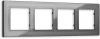 AF580654 Рамка Ambrella Volt ALFA Arctic (Антрацит серый Стекло органическое) 4-ая AF580654