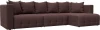 128836 Диван угловой Лига-052 НПБ Лонг угол универсальный Лига Диванов (Замша) арт.128836