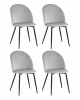 УТ000040714 Стул Stool Group Lilly велюр серебристый 4 шт. УТ000040714