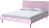 2022737 PROxSON Кровать Claro (Ткань: Велюр Teddy Розовый фламинго) 90x200