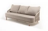 VER-S-3-001 W Mua beige(beige15052) "Верона" диван 3-местный плетеный из роупа, каркас алюминий белый муар, роуп бежевый круглый, ткань бежевая 15052 4SIS арт.УТ-00010334