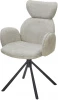 621M05628 Стул VARDY 360 град.поворот. Brego-31 Бежевый, ткань/ 7525-01 Бежевый, велюр/Черный, ®DISAUR