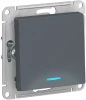 ATN000713 Выключатель встраиваемый одноклавишный с подсветкой (грифель) Systeme Electric AtlasDesign ATN000713