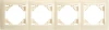 49669 Рамка на 4 поста (слоновая кость) Stekker Эрна Элегант 49669
