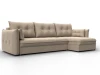 133678 Диван угловой Лига-100 НПБ угол универсальный (ДСП,Фанера/Пластик/Велюр/Бежевый) Лига Диванов 133678