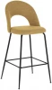084363 Барный стул La Forma (ex Julia Grup) Mahalia (Черный,Горчичный/ Металл,Пена,Сталь,Фанера)