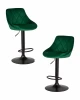 LM-5007-N_B-M_V-MJ9-88 Набор 2 шт стул барный DOBRIN LOGAN BLACK (зеленый велюр (MJ9-88))