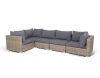 YH-C1033W-SET Трансформирующийся диван из искусственного ротанга, цвет соломенный 4SIS Лунго YH-C1033W-SET