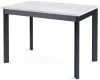 00-00061381 Стол L110 Мрамор белый (ЛДСП EGGER)/Опоры черный Dikline 00-00061381