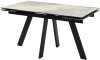 480M04667 Стол НЕО-2 140 см КАТАЛОНИЯ, стекло / ЧЕРНЫЙ
