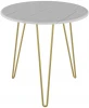 006694 Стол журнальный Рид Голд 530 белый мрамор/золото от фабрики Mebelik