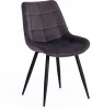 15556 Обеденный стул Tetchair ABRUZZO (Металл,Ткань/Серый,Черный) 15556