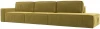 121747L Диван прямой Прага Модерн Лонг подлокотник слева (Желтый/Микровельвет) Лига Диванов арт.121747L