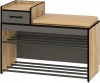 101188 Прихожая Ивару Ольга-лофт 5 Тумба, Экокожа, Дуб крафт золотой/Темно-серый