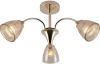 1129/3P Потолочная люстра на штанге Escada Amelia 1129/3P 3x60Вт E27, металл/стекло, золото (220V)