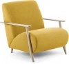 057727 Кресло La Forma (ex Julia Grup) Meghan (Горчичный/ Пена,ДСП,Дерево,Сосна,Ясень)