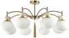 8272/8C Потолочная люстра на штанге Lumion Gloriya 8272/8C латунь/бежевый/белый, металл/керамика/стекло Е14 8*40W 220V (шарики)