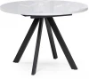 516562 Стеклянный стол Woodville Трейси 110(150)х100х75 белый / черный 516562