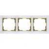 WL03-Frame-03-white-GD Рамка на 3 поста Werkel Snabb, белый с золотом