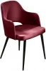 83947 Стул William с подлокотниками, бархат винно-красный 16/ черный конус Top Concept арт.22064