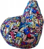 5037031 Кресло Мешок Груша Синий,Красный (2XL, Классический) Велюр арт.5037031