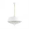 8374/6 Люстра подвесная Lumion Mitrim 8374/6 латунь/белый/прозрачный, металл/текстиль/хрусталь E27 6*60W 220V MITRIM