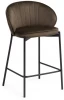 528462 Полубарный стул Woodville Нейл шоколадный / черный 528462