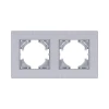 EP2GY Рамка 2-постовая серый Kollinger Eleganz Plex EP2GY