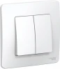 BLNVS006501 Выключатель встраиваемый двухклавишный (белый) Systeme Electric Blanca BLNVS006501