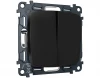 MO803050 Комплект механизма 2-кл выключателя с самовозвратом Ambrella Volt OMEGA MO803050 Черный матовый QUANT (OP8030, VM129)