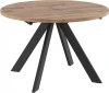 101827 Стол МАМАДОМА Рондо D120, Дуб Веллингтон/Чёрный
