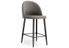 448663 Барный стул Woodville Амизуре темно-серый / черный матовый 448663