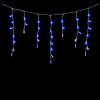 PIL200BLWCAP-10-2B Гирлянда Бахрома с Колпачком 4,9 x 0,5 м Синяя с Мерцанием Белого Диода 220В, 200 LED, Провод Прозрачный ПВХ, IP65